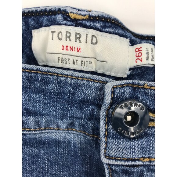 Torrid Boyfriend Vintage Stretch Slim Straight Jean 26 - Picture 4 of 7